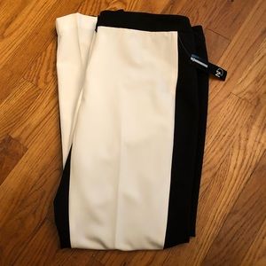 New Directions black and white dress pants size 10